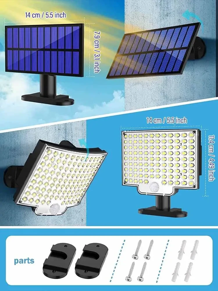 Світильник на сонячній батареї з датчиком руху Solar wall lamp BL-104-SMD – фото 1