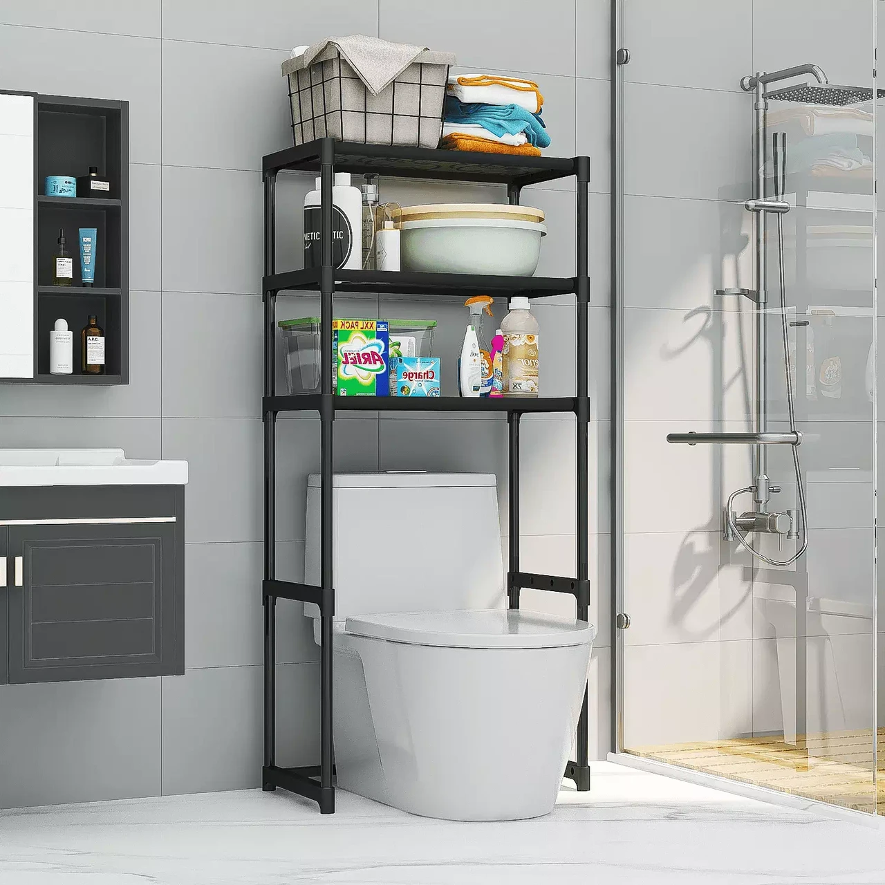 Підлоговий стелаж над пральною машиною 72*25*155 см – фото 1