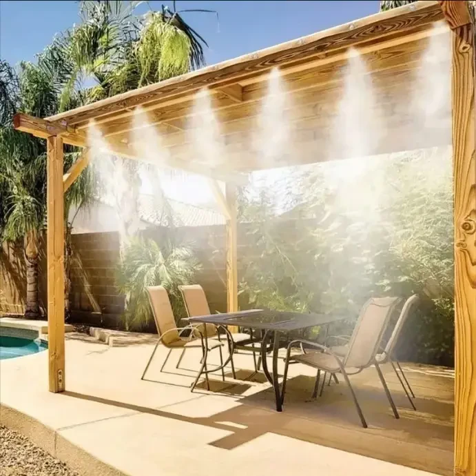 Садовий туманоутворювач для альтанок Patio Mistcooling система розпилювач з 10-метровою системою трубок – фото 3