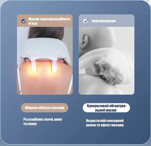 Масажер електричний із підігрівом для спини/шиї/тіла Massager NEW – фото 2