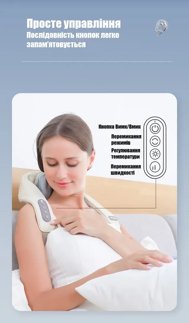 Масажер електричний із підігрівом для спини/шиї/тіла Massager NEW – фото 8