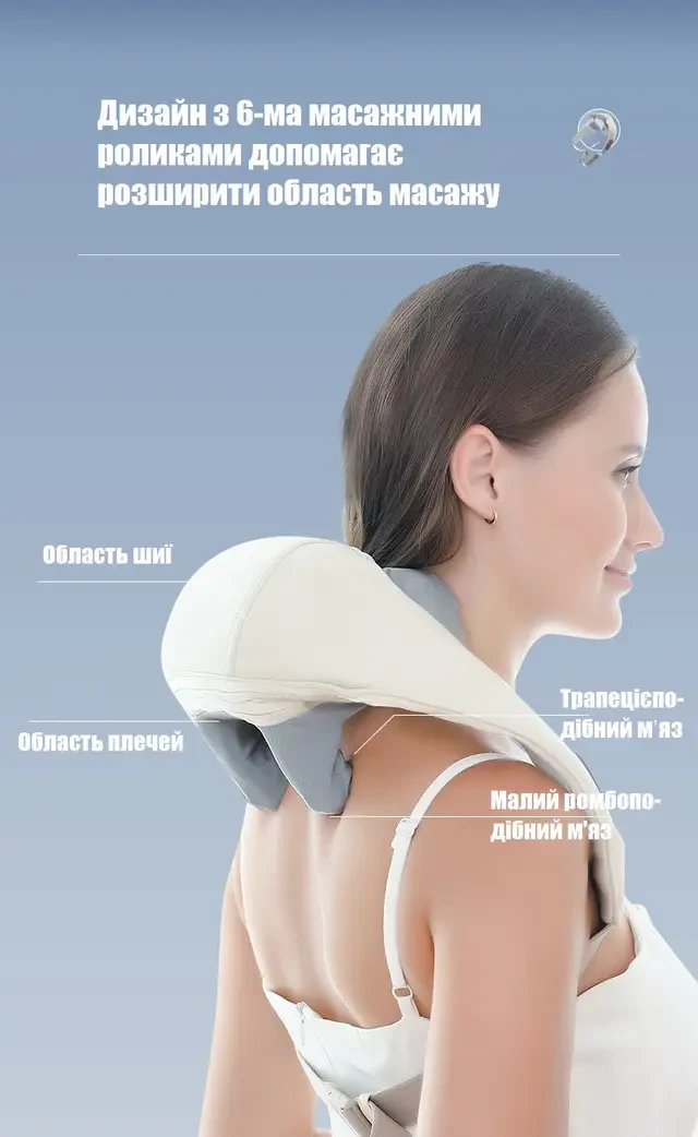 Масажер електричний із підігрівом для спини/шиї/тіла Massager NEW – фото 7