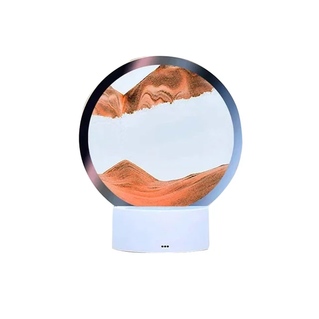 Настільна LED-лампа нічник Пісочний годинник 3D “Moving Sands Capes” USB Нічний світильник – фото 3