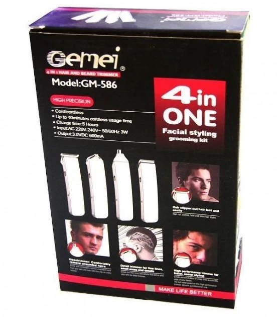 Тример для бороди та вусів Gemei GM-586 – фото 5