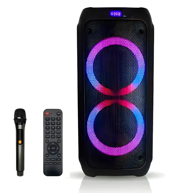 Акустична система, Колонка з мікрофоном ZXX-5506, 30 Вт, 25х56х24см – фото 2