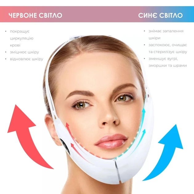Апарат для підтягування підборіддя V Face Beauty Meter 5 режимів 8 рівнів інтенсивності білий – фото 7