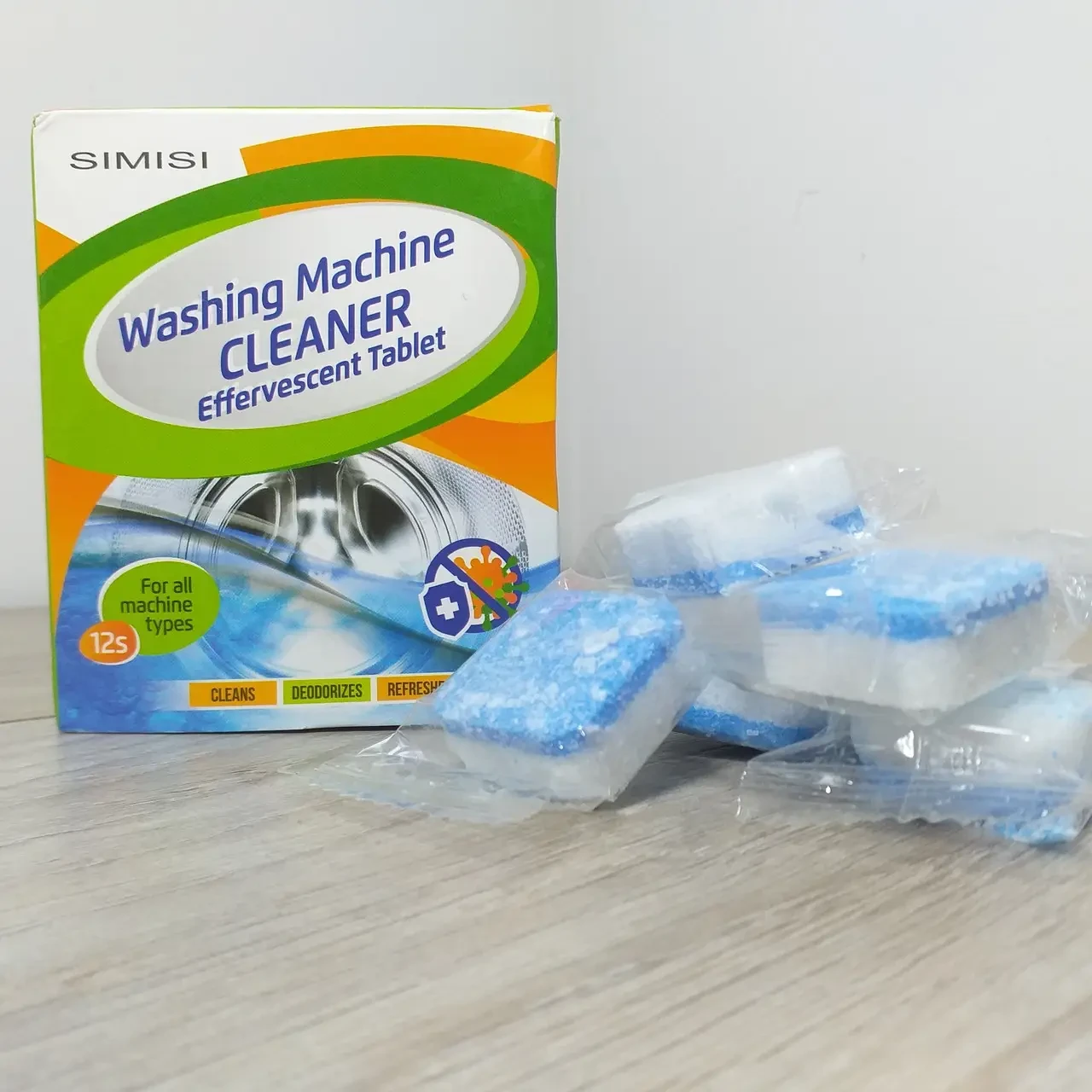 Антибактеріальний засіб очищення пральних машин Washing mashine cleaner No2 у шипучих таблетках – фото 1