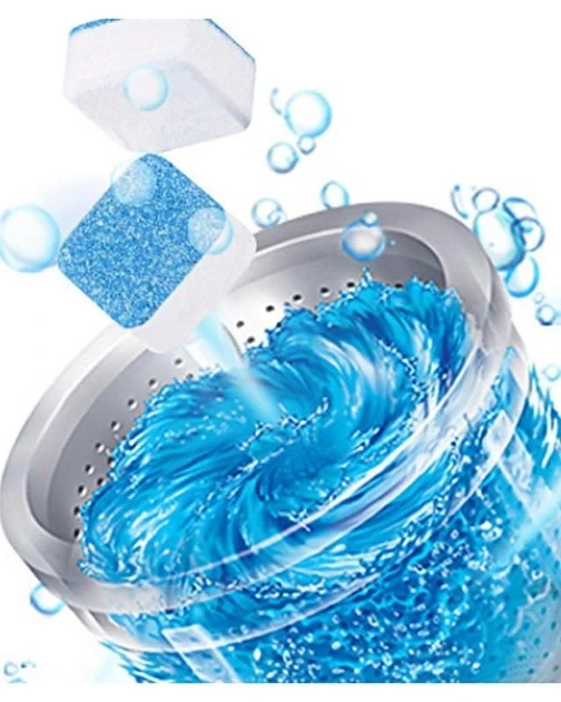 Антибактеріальний засіб очищення пральних машин Washing mashine cleaner No2 у шипучих таблетках – фото 4