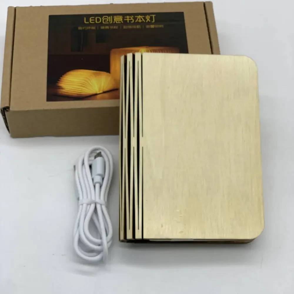 Настільна лампа світильник у формі книги Foldable Book Lamp Нічник для дитячої кімнати 7259 – фото 7