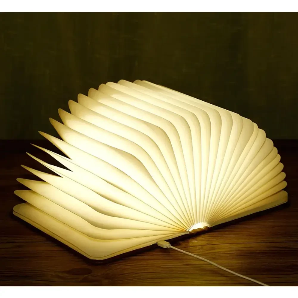 Настільна лампа світильник у формі книги Foldable Book Lamp Нічник для дитячої кімнати 7259 – фото 8