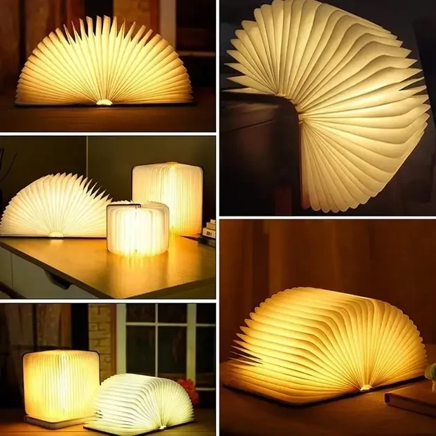 Настільна лампа світильник у формі книги Foldable Book Lamp Нічник для дитячої кімнати 7259 – фото 3