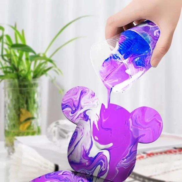 Флюїдне ведмежатко fluid bear bearbrick, 23 см, з фарбами BLUE – фото 2