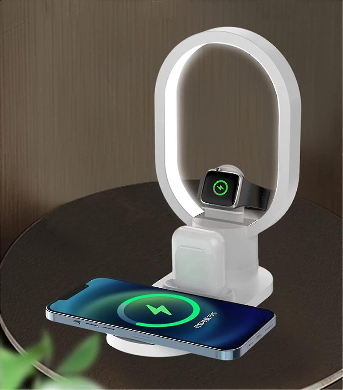 Бездротова зарядна станція — LED нічник 4in1 15 Вт – фото 1