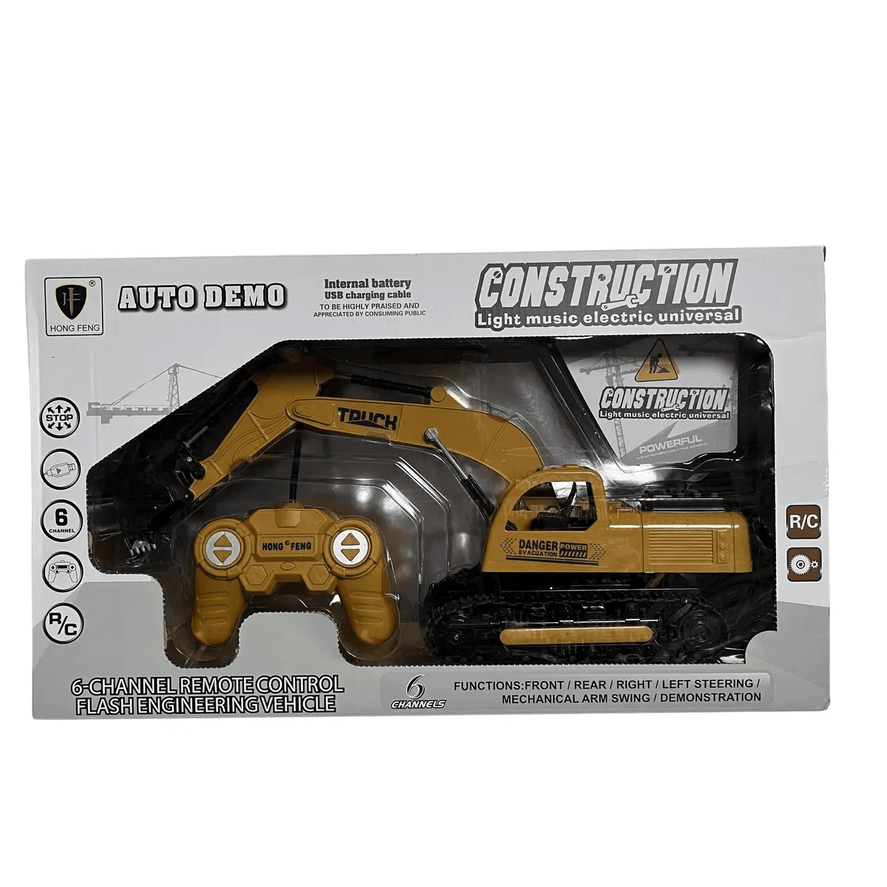 Гусечний екскаватор із пультом керування на акумуляторі Їздить і рухається ківш GS-7735 – фото 3