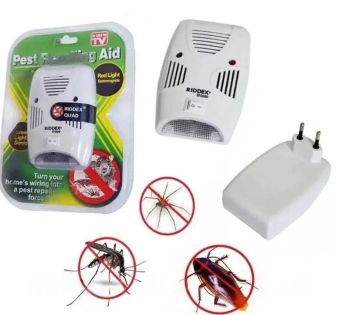 Ультразвуковий, електромагнітний відлякувач гризунів і комах Pest Repelling Aid – фото 7