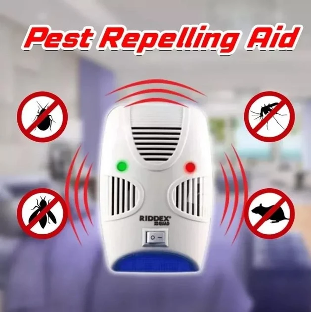 Ультразвуковий, електромагнітний відлякувач гризунів і комах Pest Repelling Aid – фото 4