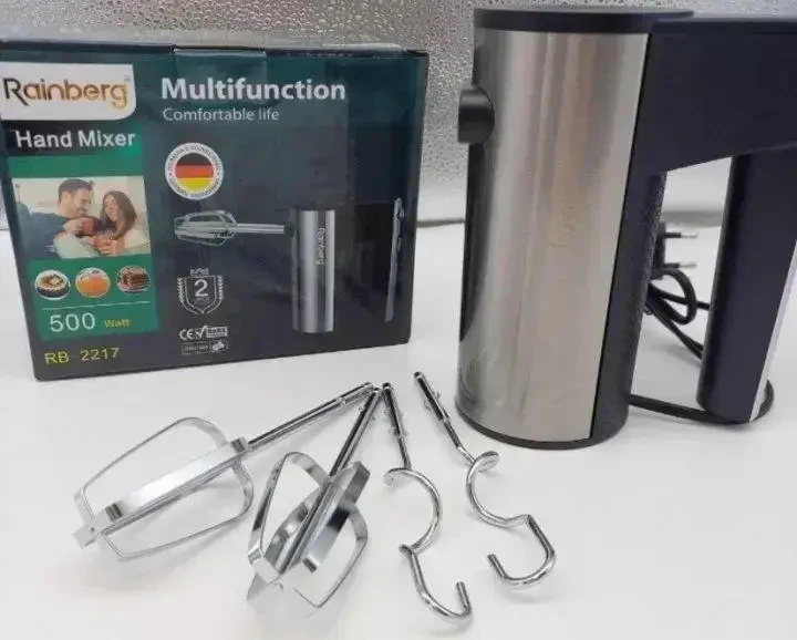 Міксер ручний Rainberg RB-2217 5 швидкостей 500W – фото 1