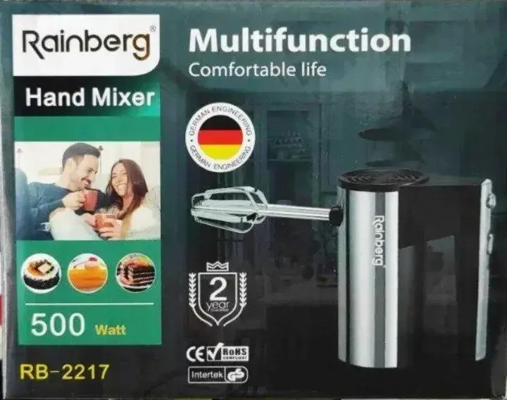 Міксер ручний Rainberg RB-2217 5 швидкостей 500W – фото 3
