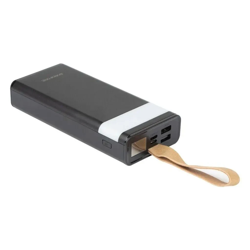 Повербанк BOROFONE BJ18-20000мАг Power Bank з цифровим дисплеєм, ліхтарем, 2хUSB Чорний BYT – фото 2