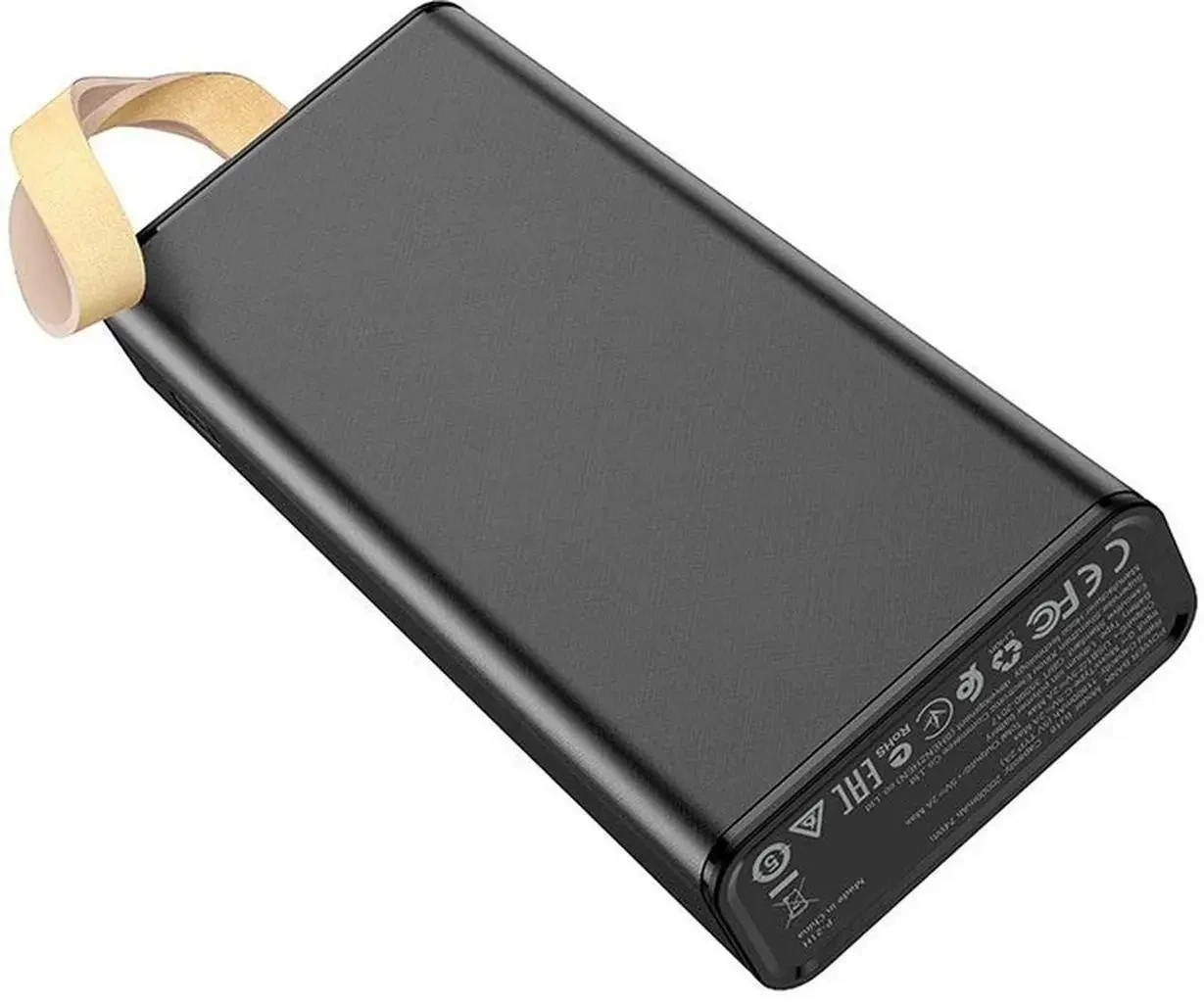 Повербанк BOROFONE BJ18-20000мАг Power Bank з цифровим дисплеєм, ліхтарем, 2хUSB Чорний BYT – фото 6