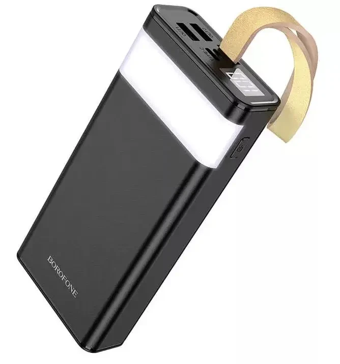 Повербанк BOROFONE BJ18-20000мАг Power Bank з цифровим дисплеєм, ліхтарем, 2хUSB Чорний BYT – фото 7