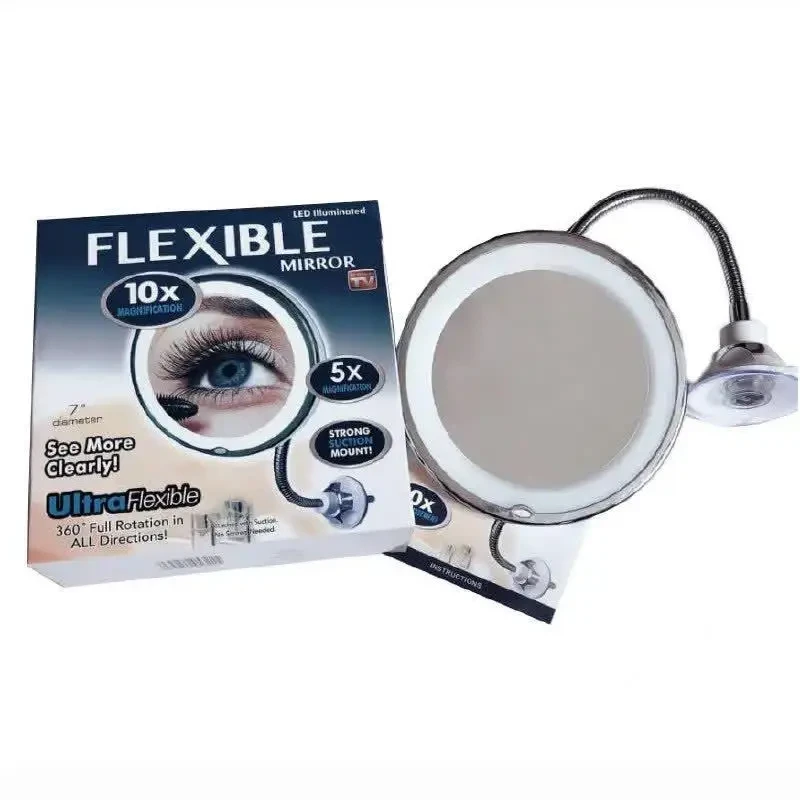 Дзеркало з LED-підсвіткою ULTRA FLEXIBLE MIRROR зі збільшенням 5X. Гнучке дзеркало для макіяжу – фото 1