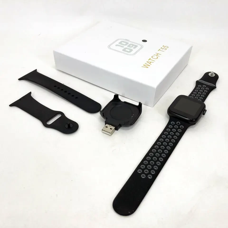 Розумний смарт-годинник Smart Watch T55 з 2 ремінцями, підтримка дзвінків, спортивні режими, вологозахист ip 67 NBM – фото 6