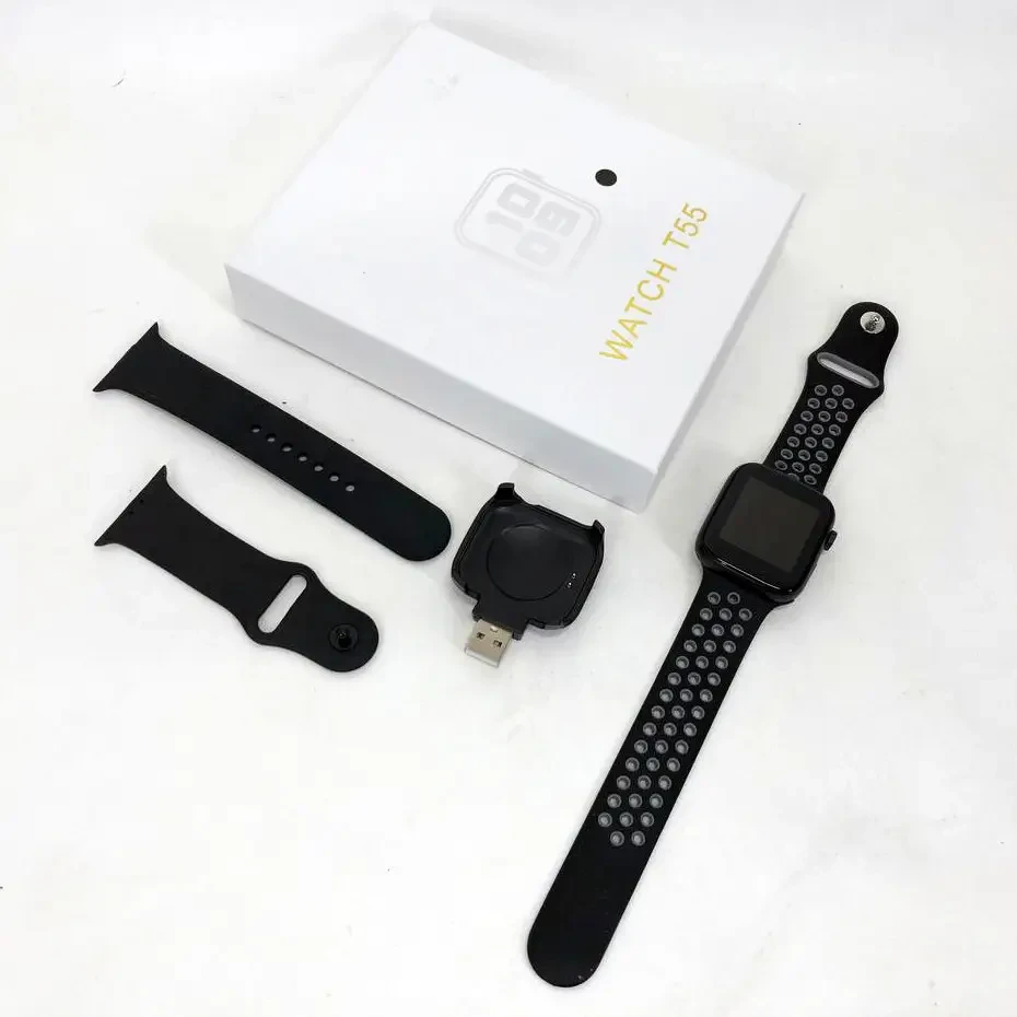 Розумний смарт-годинник Smart Watch T55 з 2 ремінцями, підтримка дзвінків, спортивні режими, вологозахист ip 67 NBM – фото 2