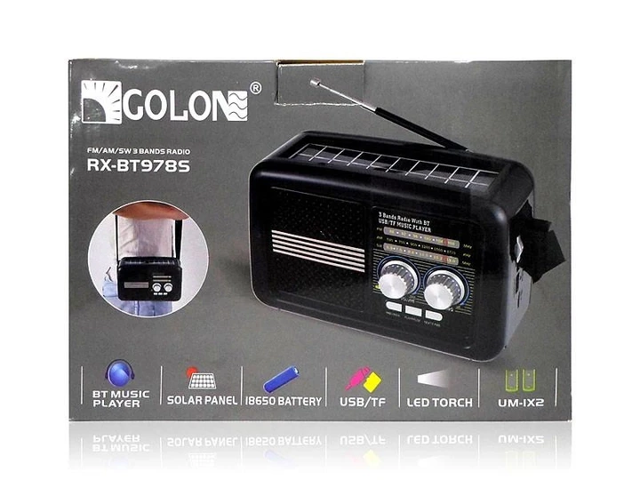 Портативна радіостанція Golon Solar Bluetooth RX-BT978S – фото 2
