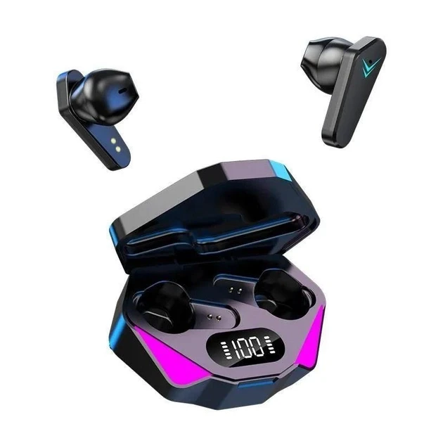 Ігрові геймерські бездротові навушники Bluetooth TWS X15 стереогарнітура з мікрофоном зарядним кейсом – фото 5