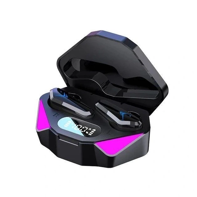 Ігрові геймерські бездротові навушники Bluetooth TWS X15 стереогарнітура з мікрофоном зарядним кейсом – фото 6