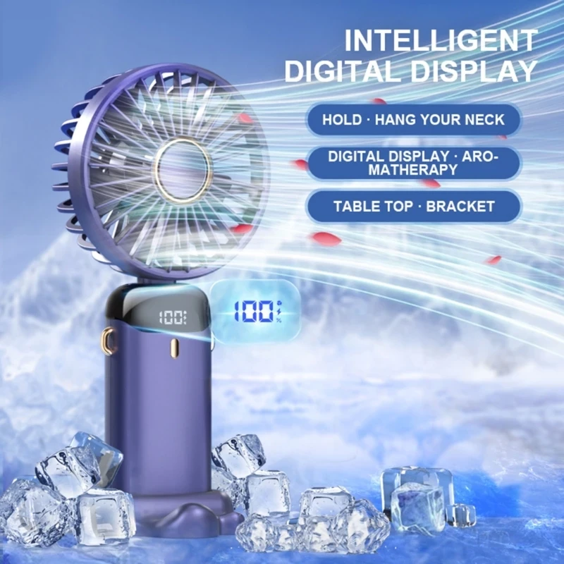 Акумуляторний вентилятор ручний портативний дорожній із заряджанням від USB FAN1012 – фото 5