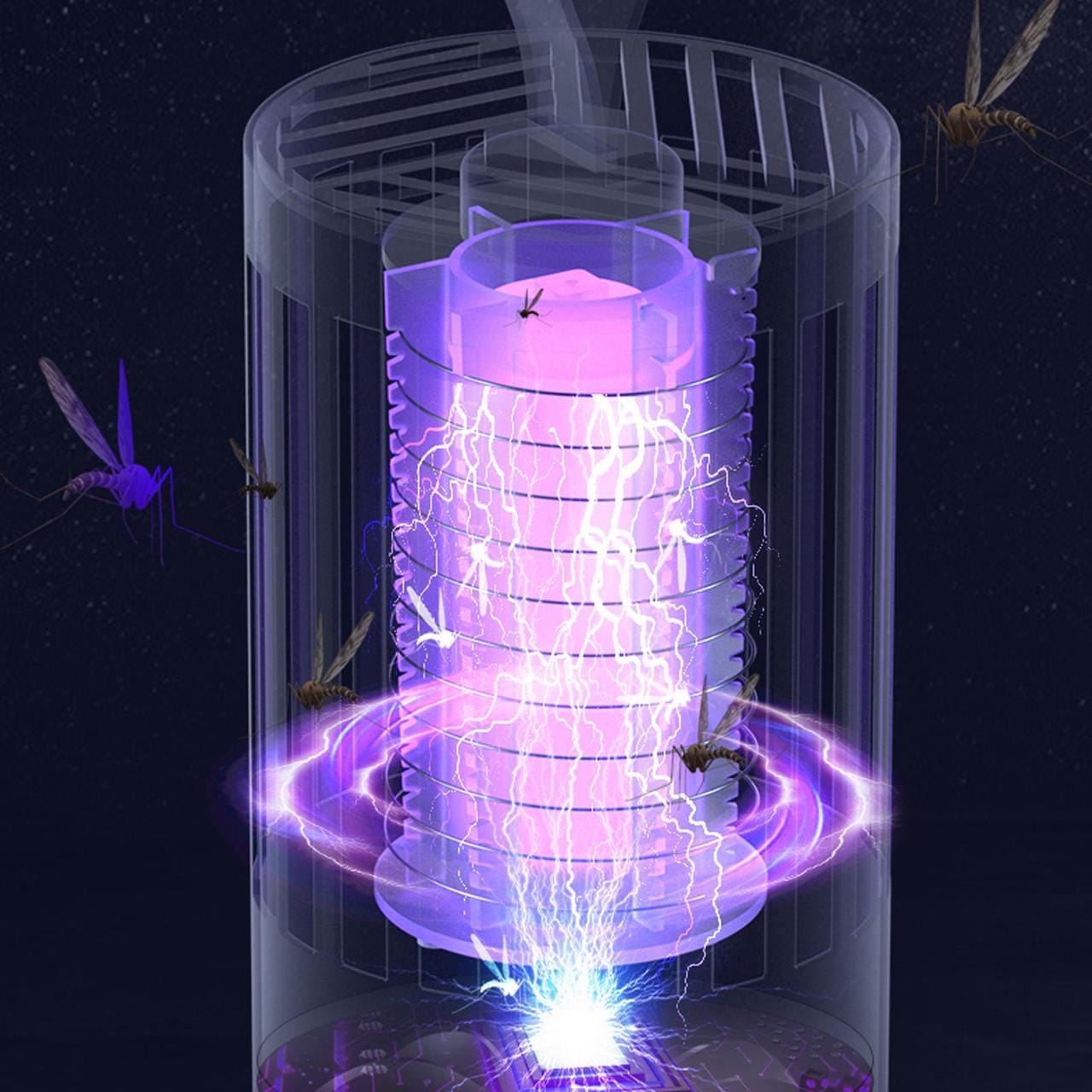 Лампа-ловушка для комарів Побутова із заряджанням від Usb 1001 MOSQUITO LAMP, портативна – фото 5
