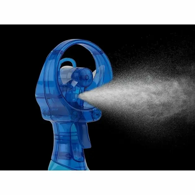 Вентилятор ручний Water Spray Fan зі зволожувачем Портативний ручний мінівентилятор BLUE – фото 2