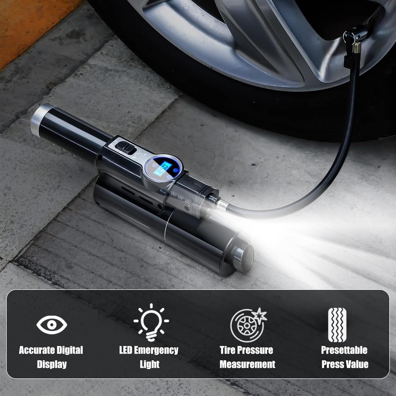 Пилосос автомобільний 4 в 1 Vacuum USB 120 Вт Потужний пилосос із компресором для авто LY-8018 – фото 5