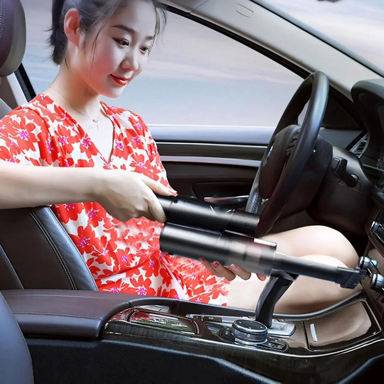 Пилосос автомобільний 4 в 1 Vacuum USB 120 Вт Потужний пилосос із компресором для авто LY-8018 – фото 9