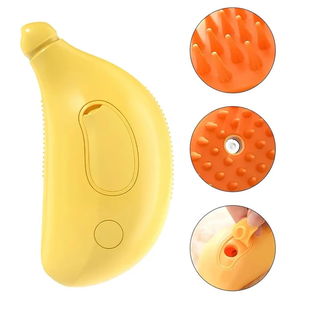 Парова масажна щітка 3 в 1 для собак і котів, для догляду за шерстю + USB зі зволоженням SBC-1 – фото 3