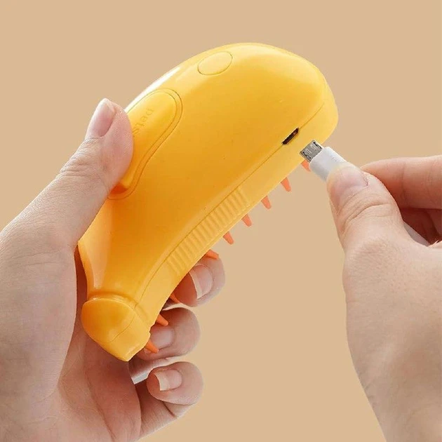 Парова масажна щітка 3 в 1 для собак і котів, для догляду за шерстю + USB зі зволоженням SBC-1 – фото 4