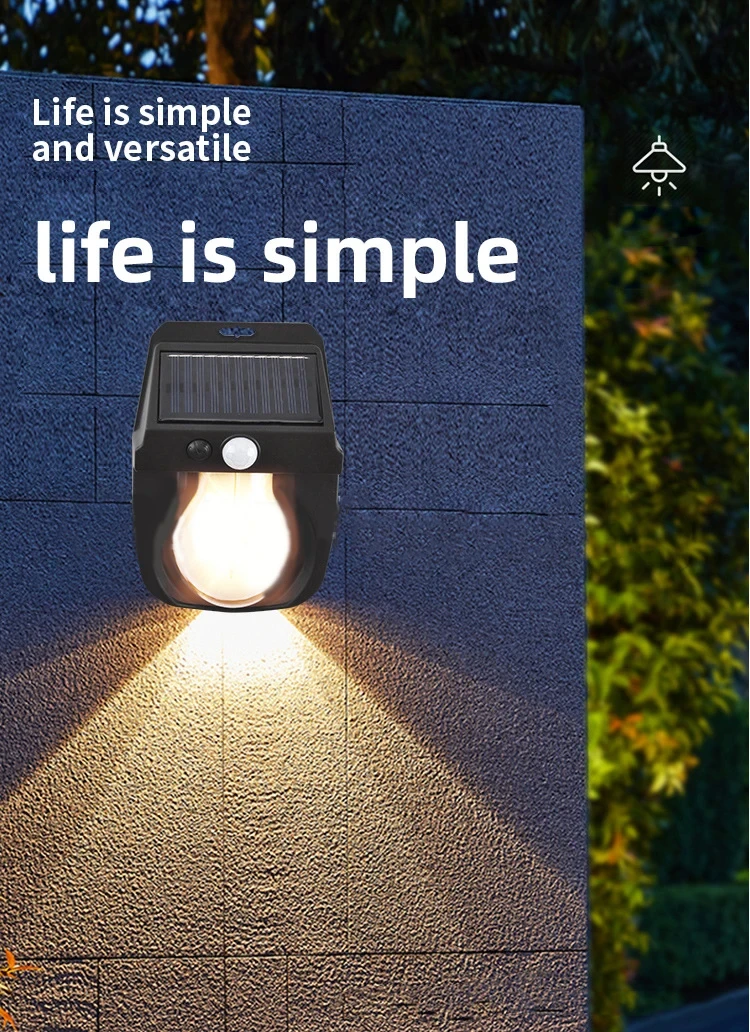 Ліхтар на сонячній батареї з датчиком руху Solar Wall Lamp COBA CL-118 – фото 1