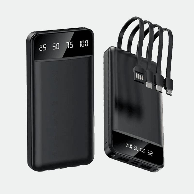 Повербанк KT T51X 50000mAh з набором зарядних кабелів Чорний