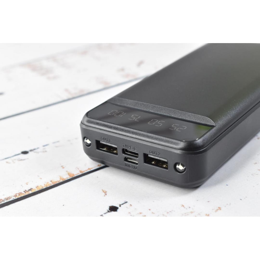 Повербанк KJ-P16 50000 mAh 5 В з ліхтариком портативний зарядний пристрій 20000mAh Чорний – фото 5