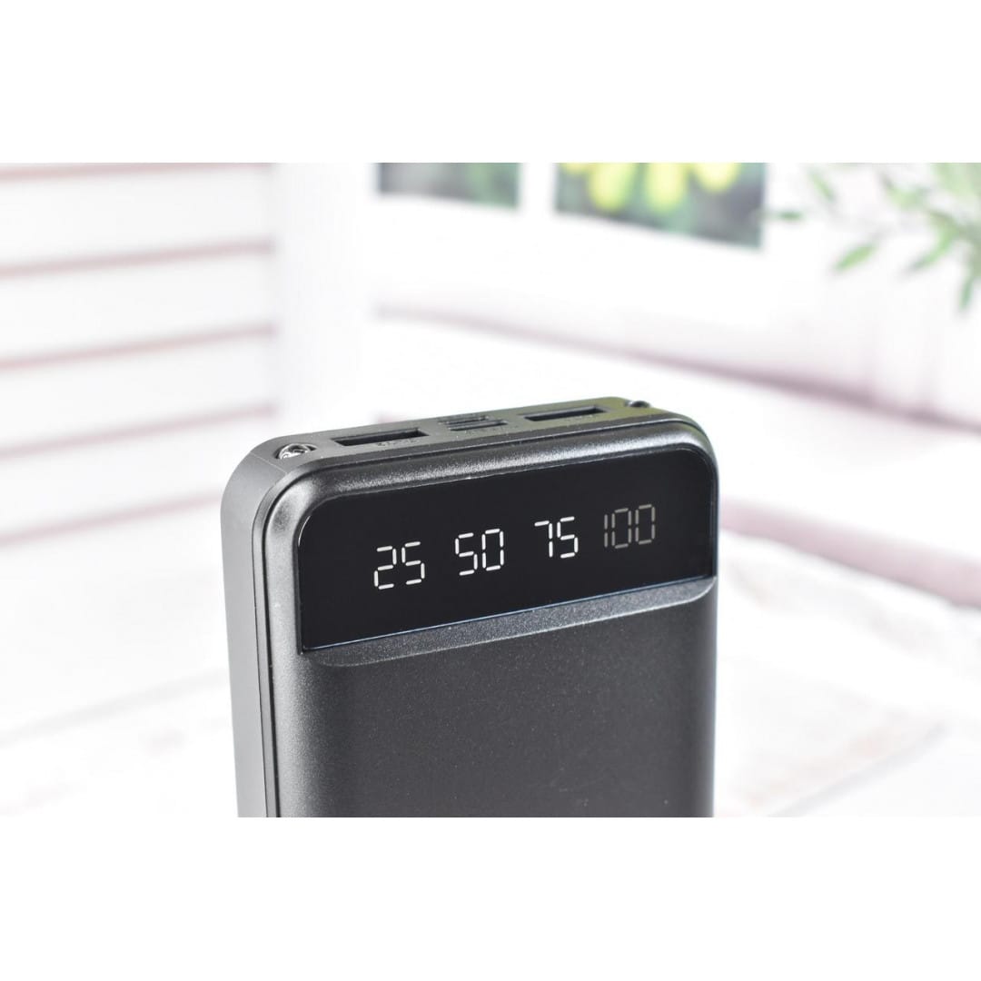 Повербанк KJ-P16 50000 mAh 5 В з ліхтариком портативний зарядний пристрій 20000mAh Чорний – фото 7