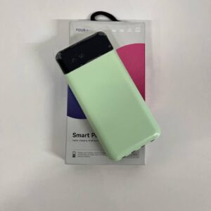 Повербанк із чітким дисплеєм і вбудованими кабелями KT T51X 10000 mAh Бірюзовий