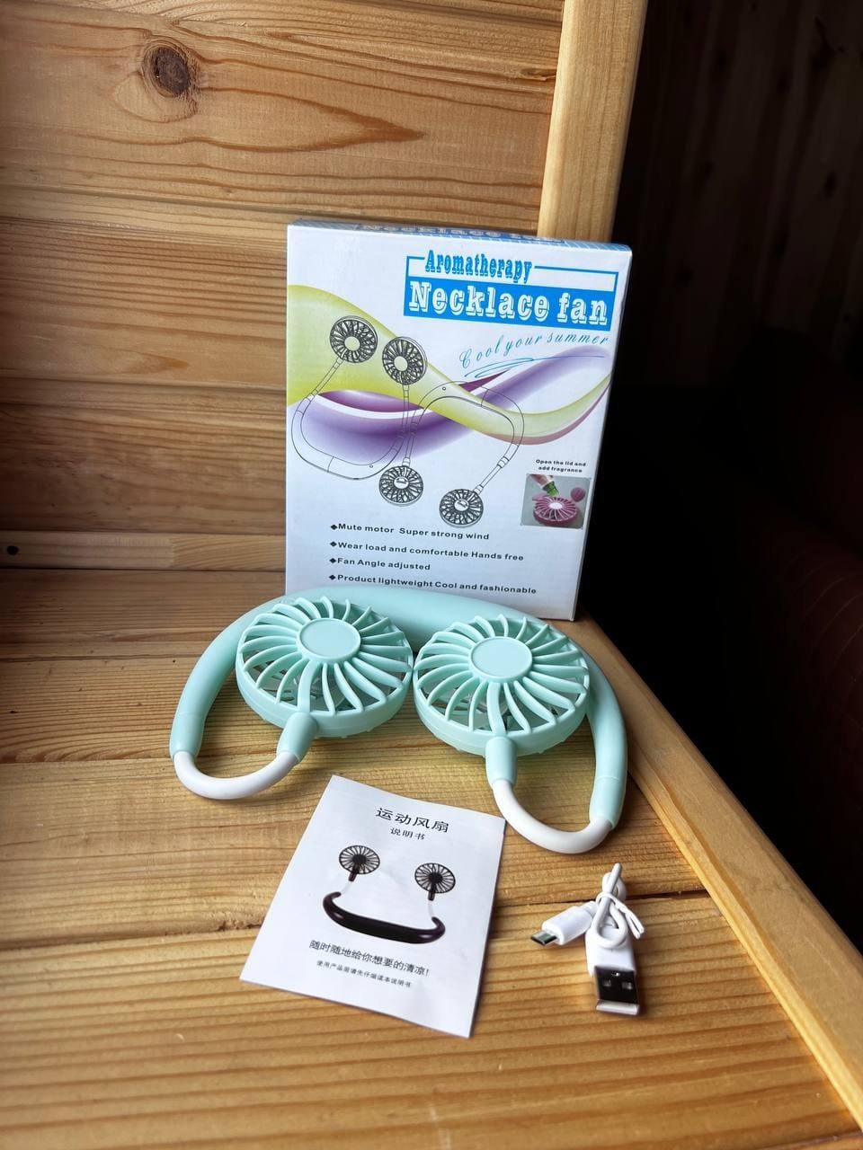 Вентилятор на шию портативний з акумулятором Neck Fan Sport Fan31 – фото 4