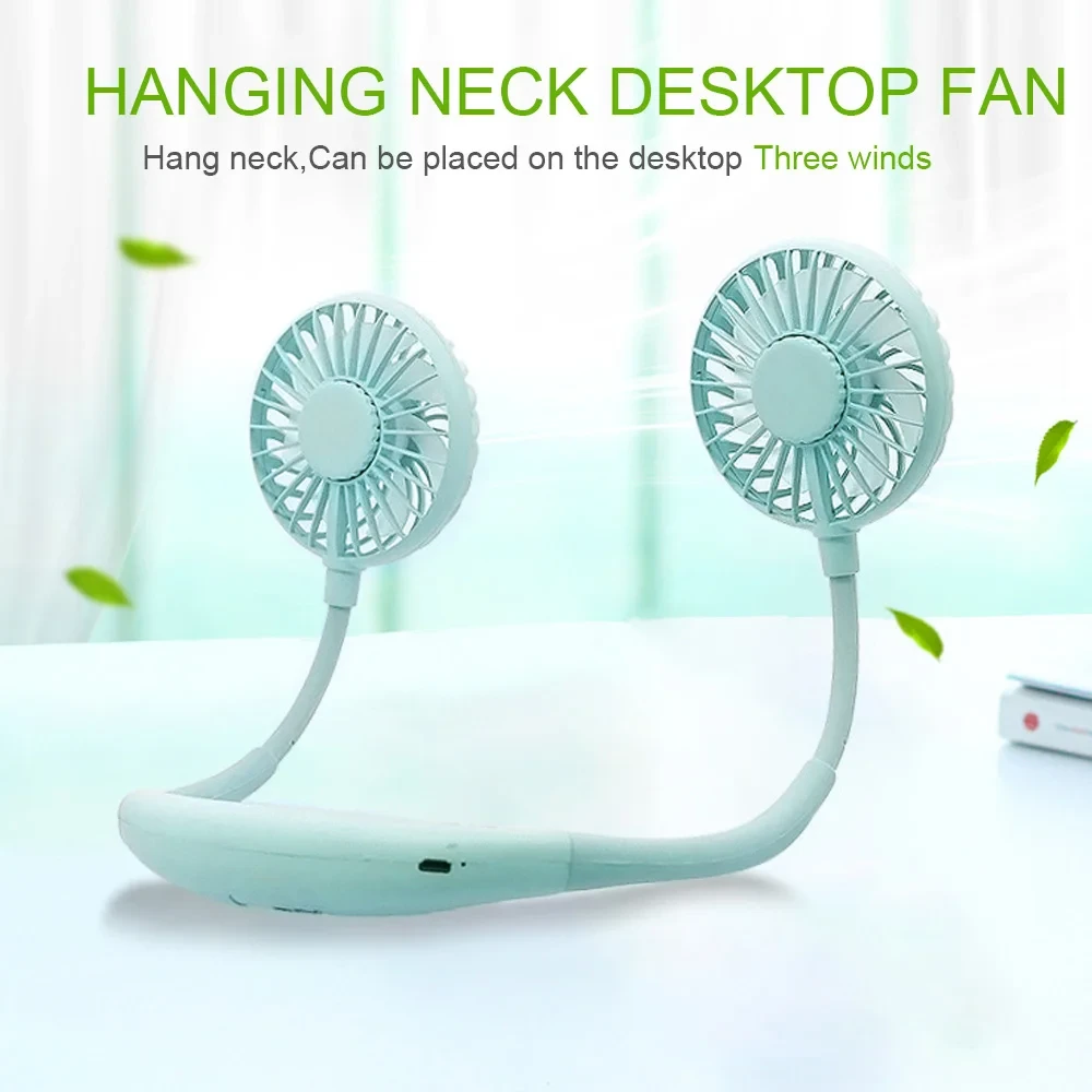 Вентилятор на шию портативний з акумулятором Neck Fan Sport Fan31 – фото 2
