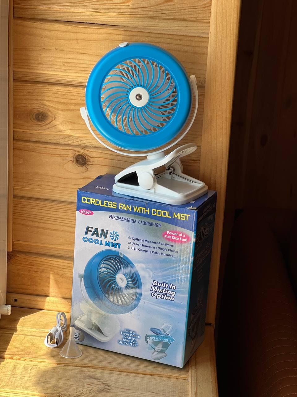 Портативний настільний мінівентилятор Moltis на прищіпці Mini Fan WX 6503 ABS-пластик Blue – фото 9