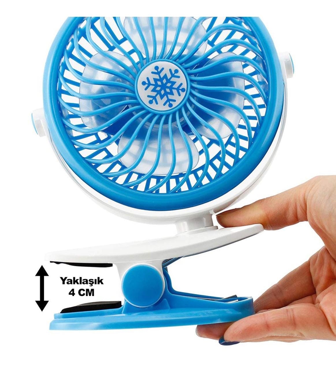 Портативний настільний мінівентилятор Moltis на прищіпці Mini Fan WX 6503 ABS-пластик Blue – фото 4