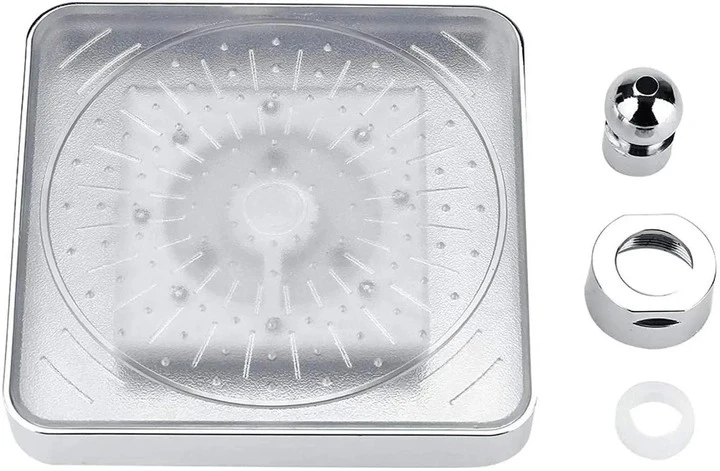 Лійка насадка для душу з LED-підсвіткою RGB світлодіодна, квадратна 150 мм LED Shower head AND XL-902 – фото 5