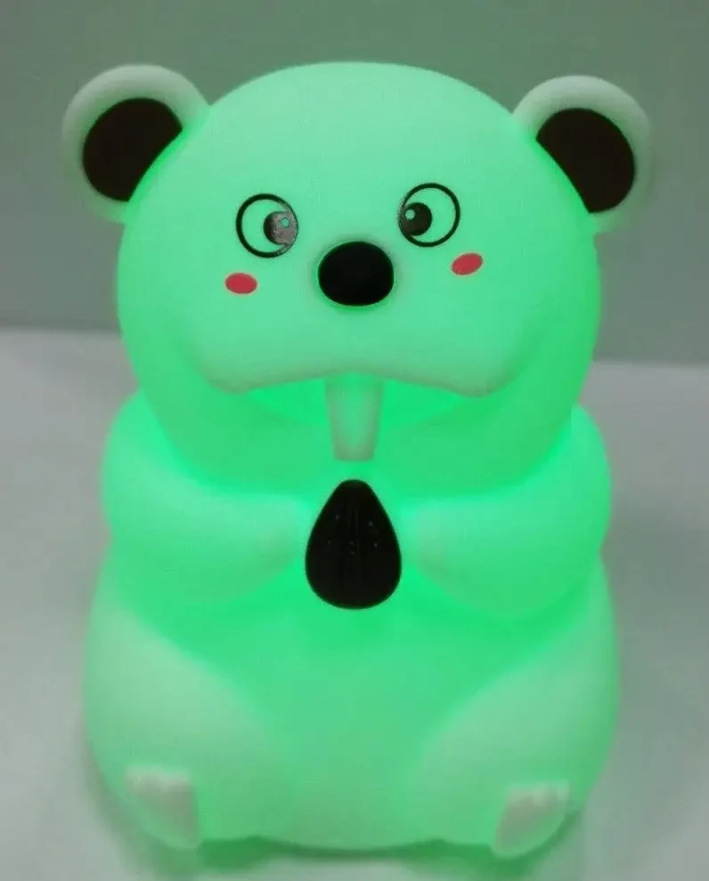 Силіконовий нічник Бобер 7 LED кольорів USB нічник-світильник – фото 2