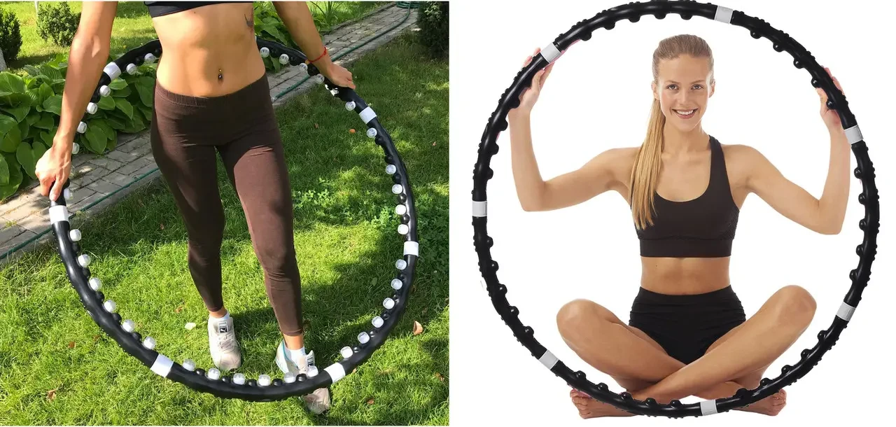 Обручний масажний обруч Хула Хуп з магнітами Massaging exerciser – фото 2